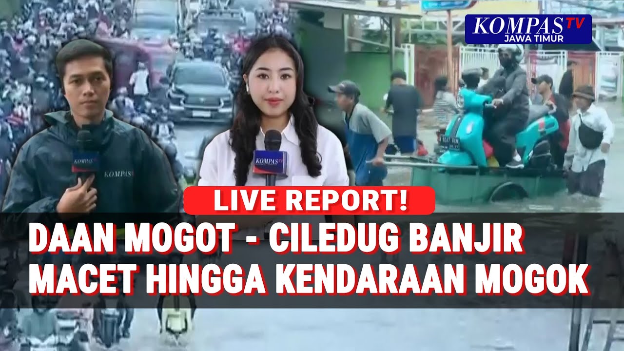 Pantauan Terkini Banjir Jalan Daan Mogot Jakbar hingga Ciledug Tangerang