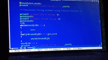 C Program to concatenate two strings with and without using library function by Dr M.A. Jawale