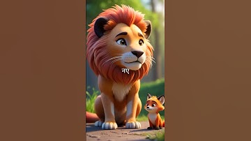 lion and a clever fox #trending #ai #lion #fox #cute #story