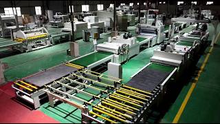 Fully automatic UV roller and curtain coating line demonstration