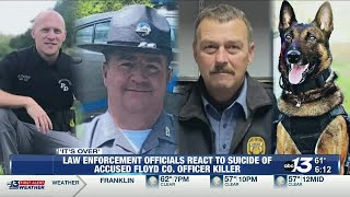 Law Enforcement Officials React to Suicide of Accused Floyd Co. Officer Killer