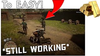 TO EASY! *STILL WORKING* THE EASIEST LEGENDARY BOUNTY MISSION IN RED DEAD ONLINE!