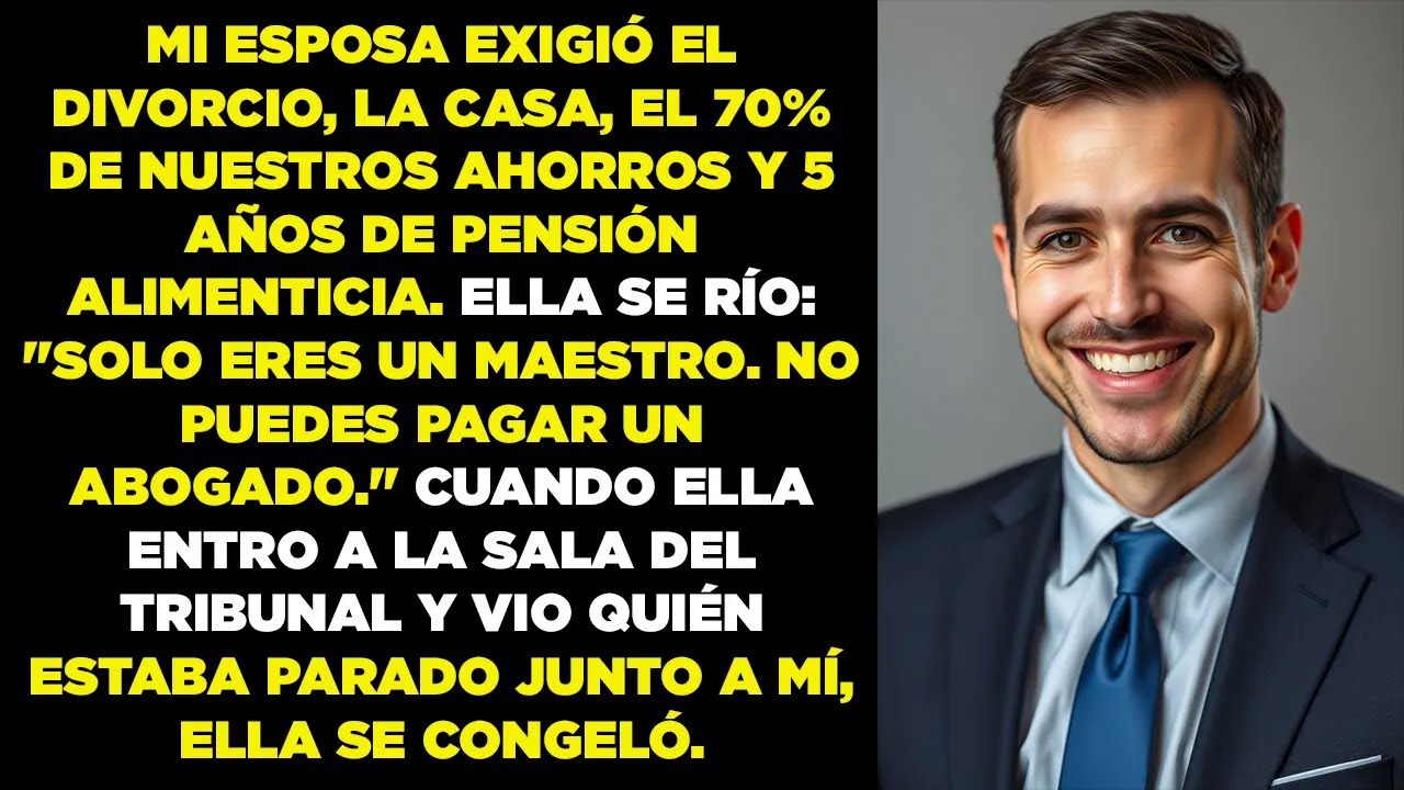 Mi esposa pidió el divorcio y se burló porque no tenía abogado… Pero en el juicio se congeló