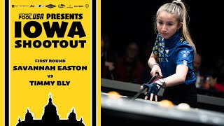 Ozone Billiards Iowa Shootout | First Round | Savannah Easton vs Timmy Bly