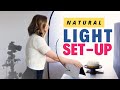Basic natural light setup for food photography 3 simple ingredients
