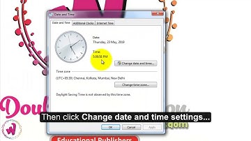Class 3 | Ch 3 | Changing the Date and Time in WIndows 7