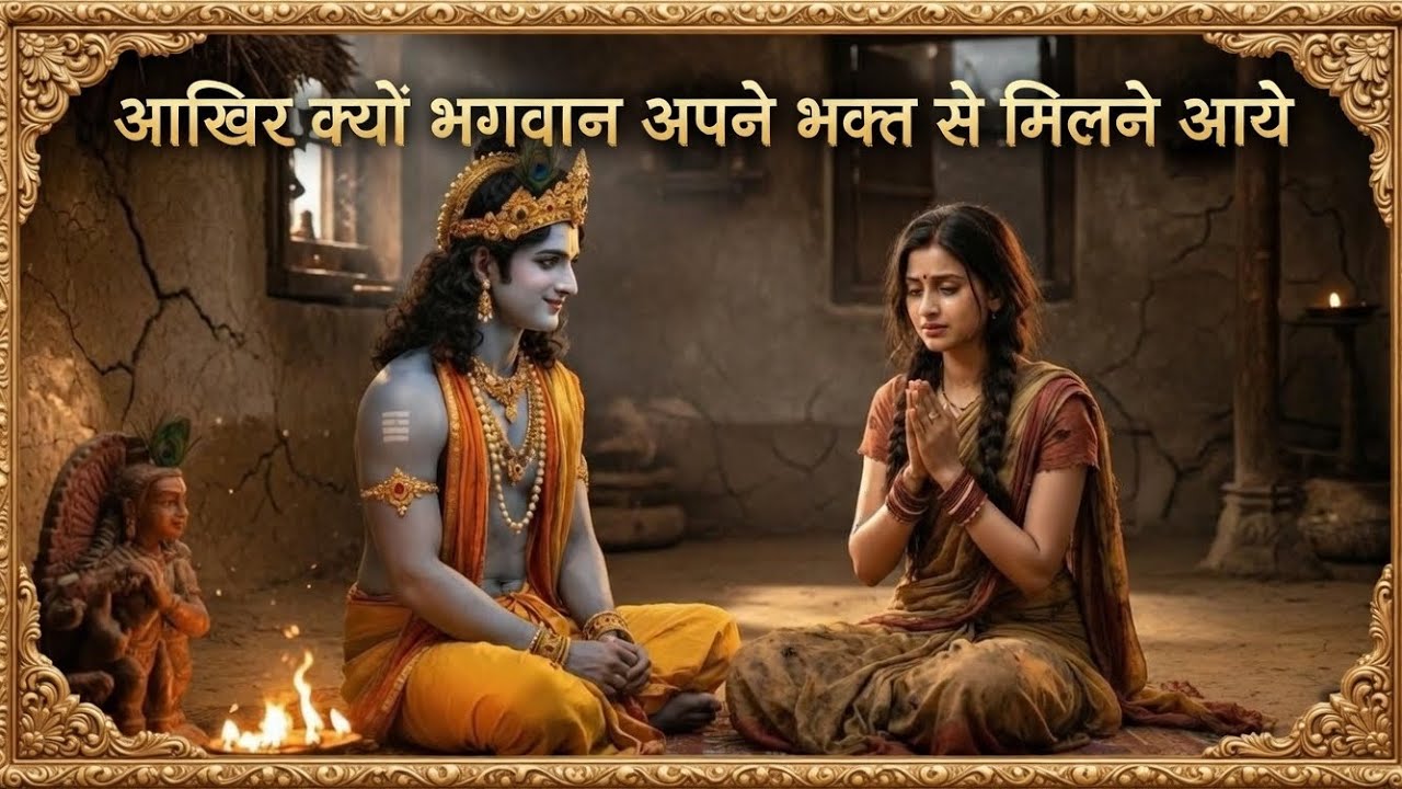 “वो पल जब श्रीकृष्ण ने अपने भक्त की साधारण झोपड़ी में कदम रखा—आख़िर क्यों?”#aivideo#krishnabhakti