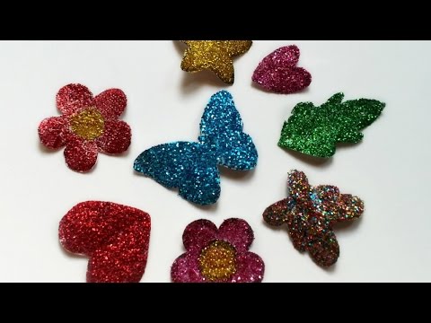 ENJOY FLOWERS /& BUTTERFLY GLITTERED STICKERS EMBELLISHMENTS FOR CARDS OR CRAFTS