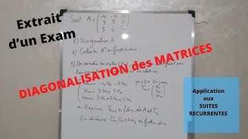 Diagonalisation : (Application aux suites récurrentes)