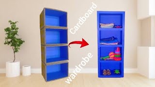 how to make a cardboard wardrobe! DIY CRAFTS! IDEA for recycling cardboard boxes