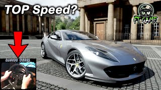 Now on top speed gameplay, forza horizon 4 ferrari 812 superfast "no
upgrade" (power- 789 hp), (torque- 718 nm), (weight- 1630 kg) (layout-
rwd) speed: "...