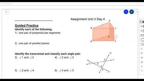 U5D6 Guided Practice - Parallel Lines Cut by a Transversal (Day 1)