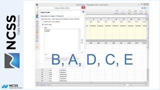Editing the Data Value Order in NCSS