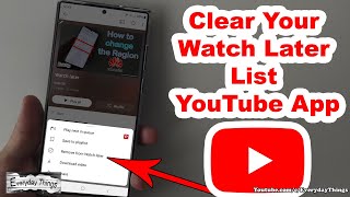 How to Clear Your Watch Later List on YouTube App (Smartphone) screenshot 5