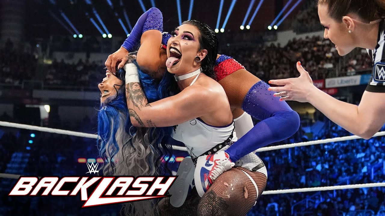 Rhea Ripley vs Zelina Vega   SmackDown Womens Championship Match WWE Backlash 2023 highlights