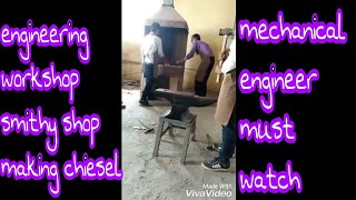 Engineering workshop in college Smithy shop's practical