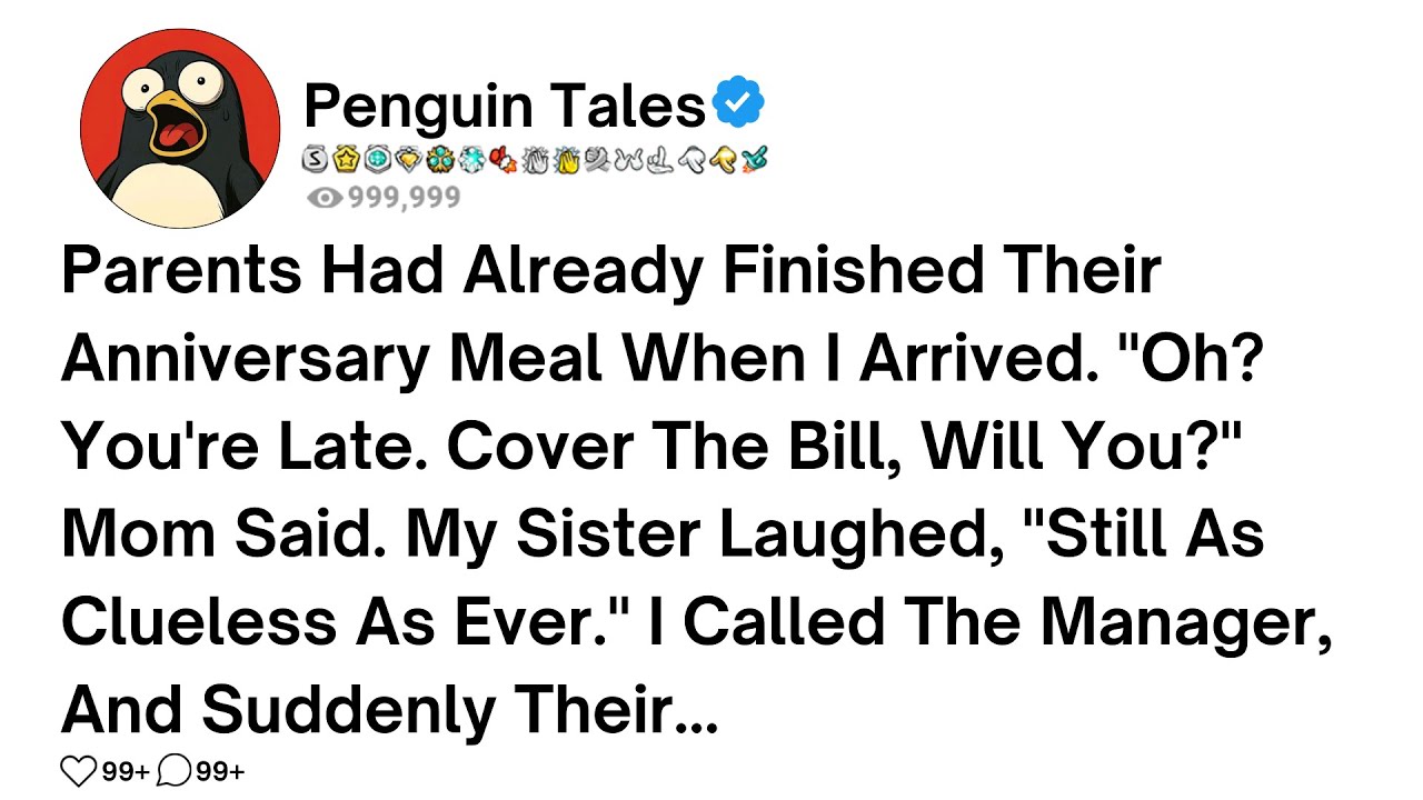 Parents Had Already Finished Their Anniversary Meal When I Arrived. 