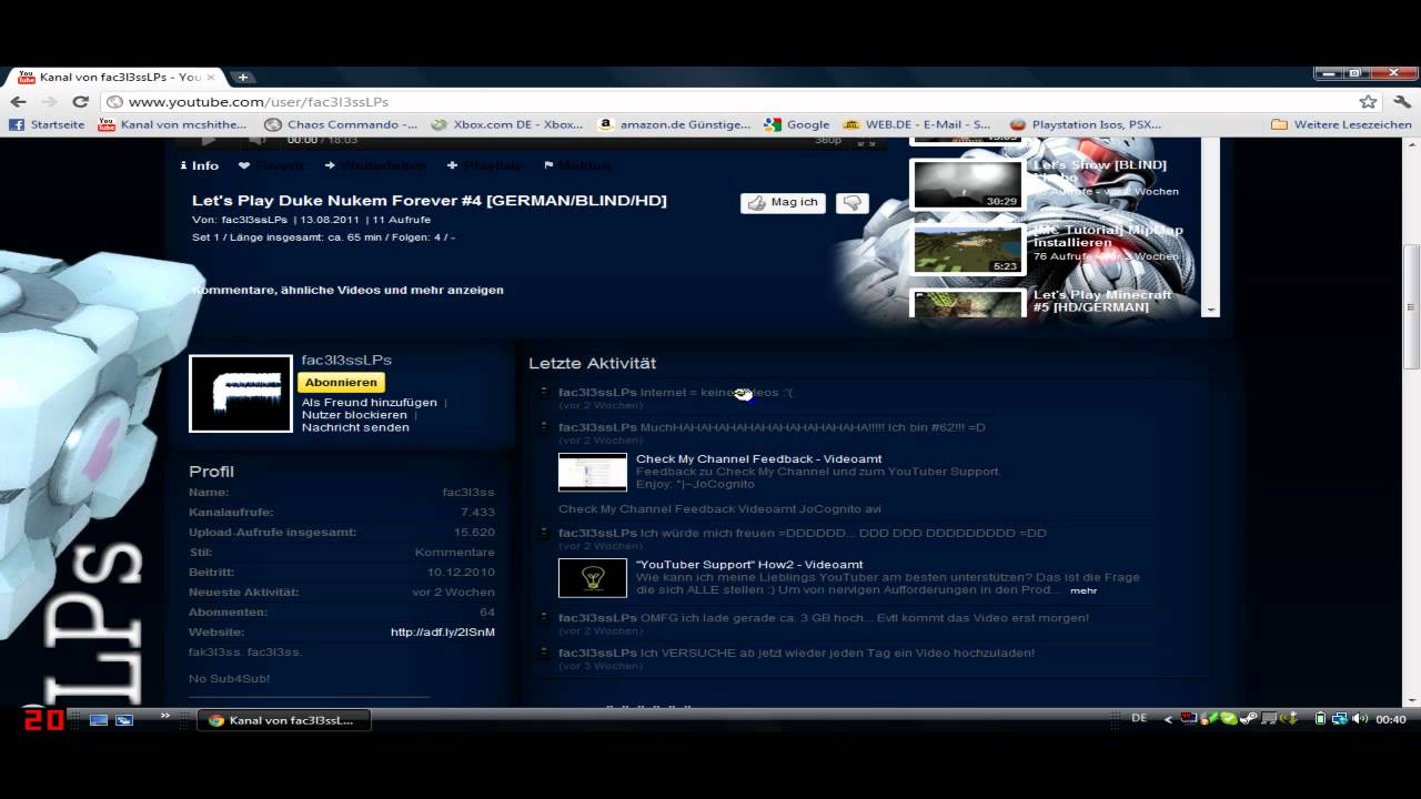 Kanalvorstellung (-bewertung) 