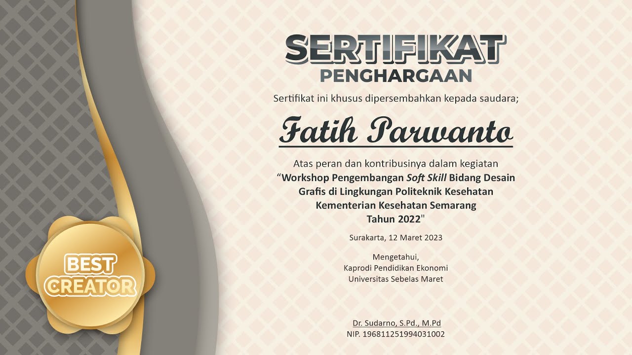 TUTORIAL BIKIN TEMPLATE SERTIFIKAT DI COREL DRAW