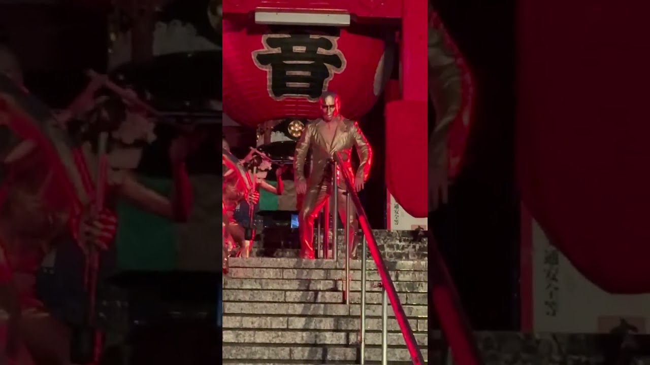 金粉ショウ（大駱駝艦） 2025/10/12（第46回大須大道町人祭） # #舞踏 #大道芸人