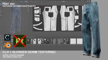 CLO3D to Blender - Texturing NO Substance Painter - Mesh Maps, Baking Ambient Occlusion, + Curve Map