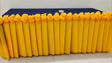 ROSE PLEATS DESIGN TABLE SKIRTING TUTORIAL BASIC TABLE SKIRTING TUTORIAL FOR BEGINNERS