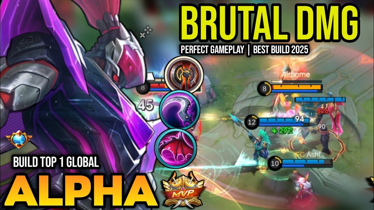 ALPHA BEST BUILD 2025 | BUILD TOP 1 GLOBAL ALPHA GAMEPLAY | MOBILE ...