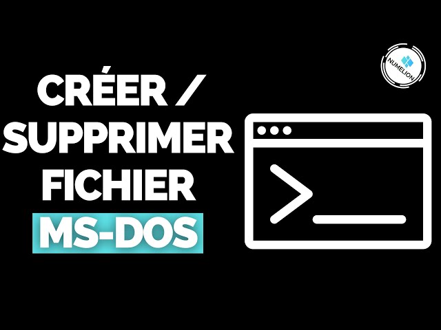 Créer / Supprimer un Fichier en MS-DOS | Ligne de Commande Windows class=