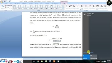 To estimate Crystallite size, X-Ray density, Specific surface area & Dislocation density via origin