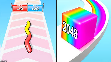 Gummy Worm Go vs Jelly Run 2048