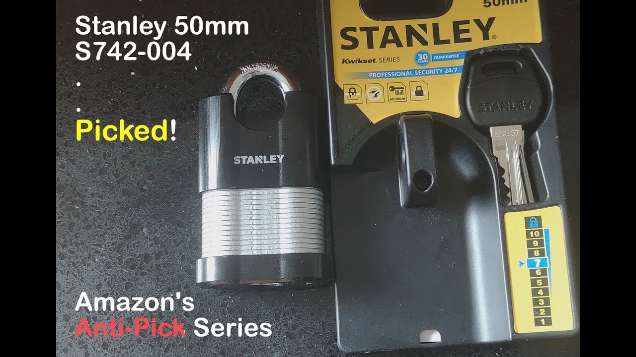 Stanley S742 004 AntiPick Padlock Picked Lock Picking YouTube