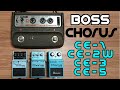 BOSS Chorus CE-2w CE-3 CE-5 CE-1 with Les Paul demo