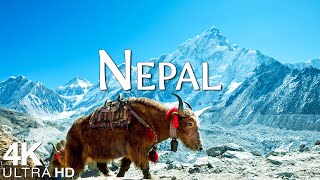 Nepal 4K - Country Of The Highest Mountain In The World | Scenic Relaxation Film with Relaxing Music