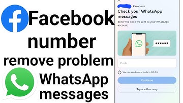 facebook number remove whatsapp code problem solve 