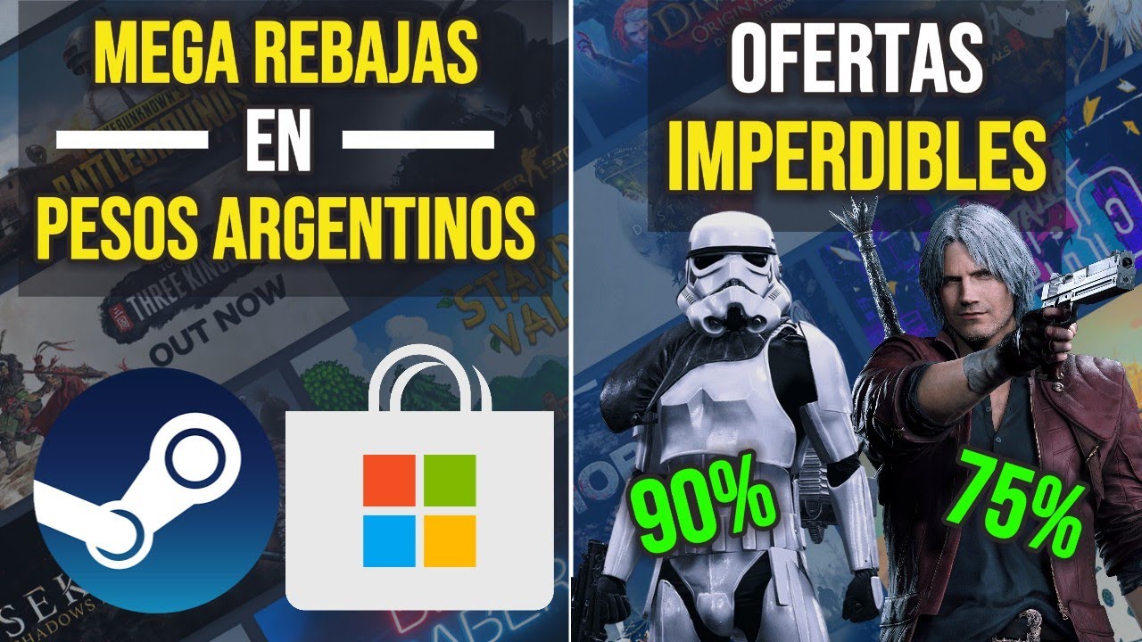 ÚLTIMAS MEGA REBAJAS de INVIERNO en STEAM y MICROSOFT STORE (ARGENTINA