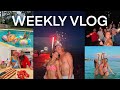 weekly vlog: beach fireworks, 4th of July, hosting parties