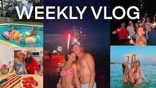 weekly vlog: beach fireworks, 4th of July, hosting parties