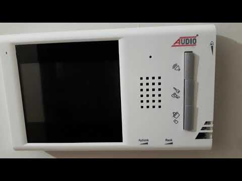 Audio görüntülü diafon daire kapısı dan zil sesi