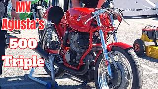 Glorious sound of MV Agustas 500 3 cylinder starting up