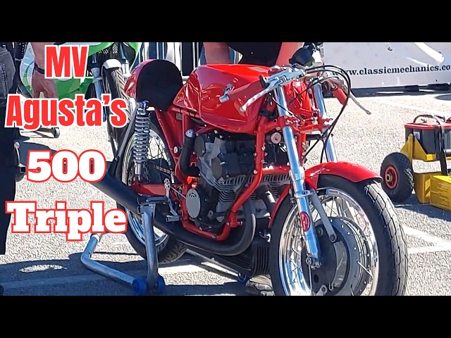 Glorious sound of MV Agusta's 500 3 cylinder starting up - YouTube