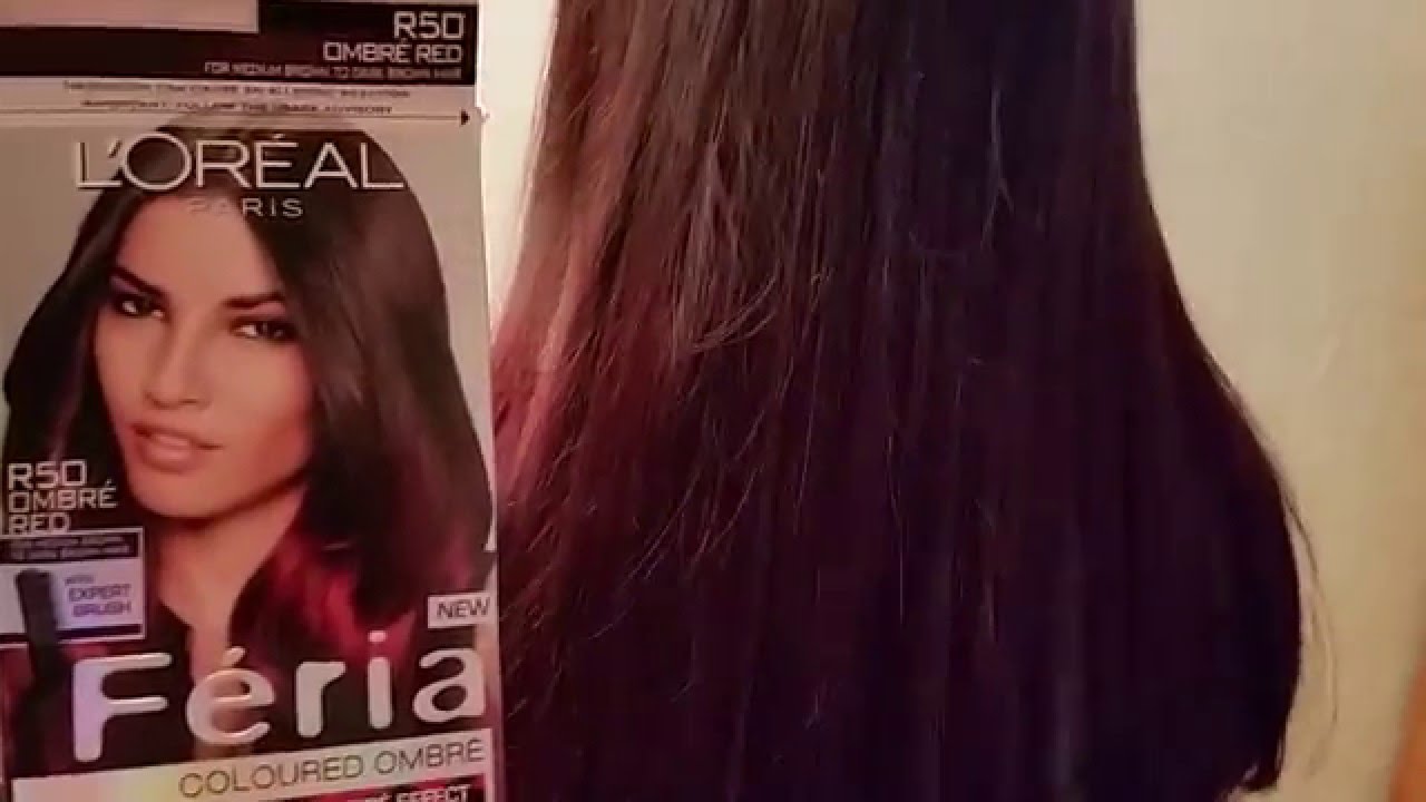 Loreal Feria New Ombre Red Colour Results Update Youtube