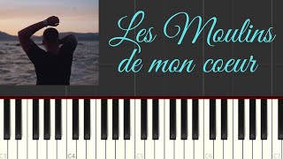 Video thumbnail of "Slimane  - Les Moulins de mon coeur. tuto"
