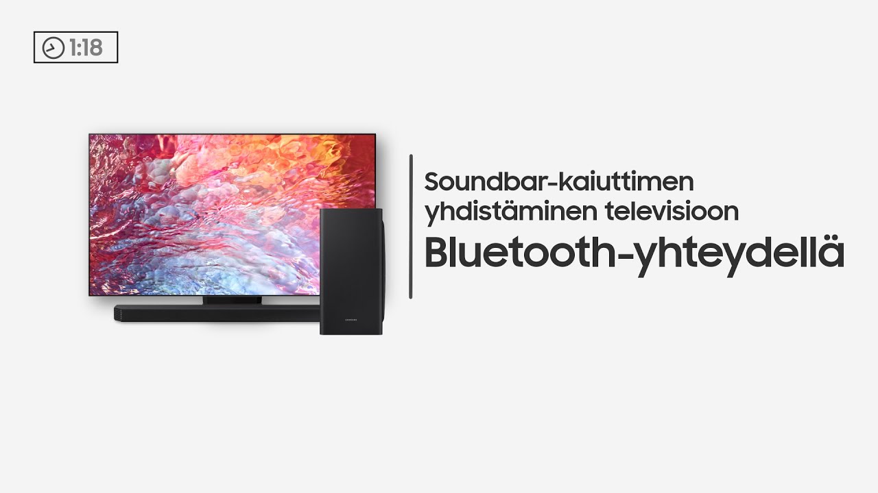 Soundbar-kaiuttimen yhdistäminen televisioon | Samsung Suomi