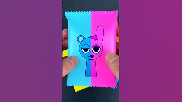 🍬Paper DIY INCREDIBOX sprunki unboxing blind box candy #diy #sprunki #craft #candy #asmr