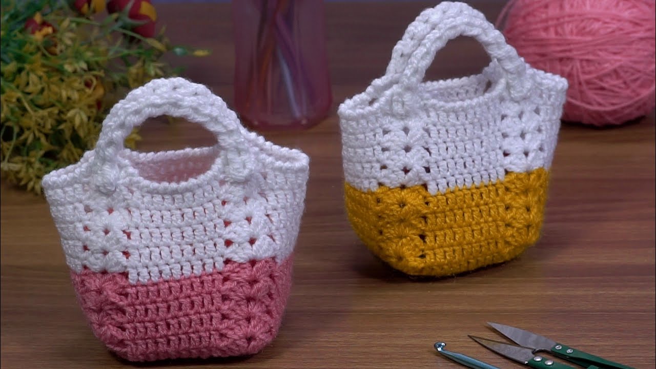 Fantastic!!!! Crochet mini bag👜/Carry bag bolsa de ganchillo/bolsa de crochê/örgü mini çanta#crochet