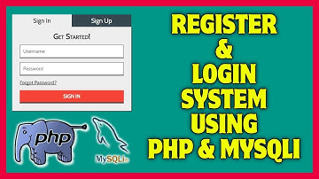 Register And Login System Using PHP And MySQLi | Login System | Registration System | PHP