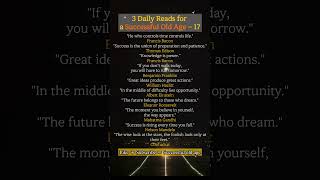 3 Daily Quotes to Build Habits for a Successful Old Age – Part 17｜Wisdom｜Discipline｜Inspiration