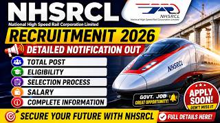 NHSRCL JE Recruitment 2026 | 175 Vacancies Out | Syllabus | Exam Pattern | Eligibility | NHSRCL JE