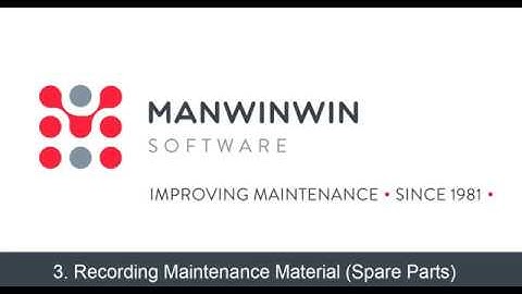 3. Recording Maintenance Materials / Spare parts (updated version)