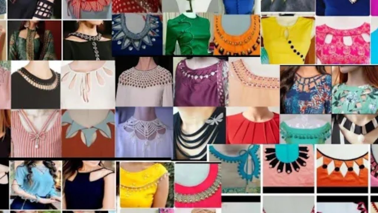 Shirt ke gale ke design Clearance